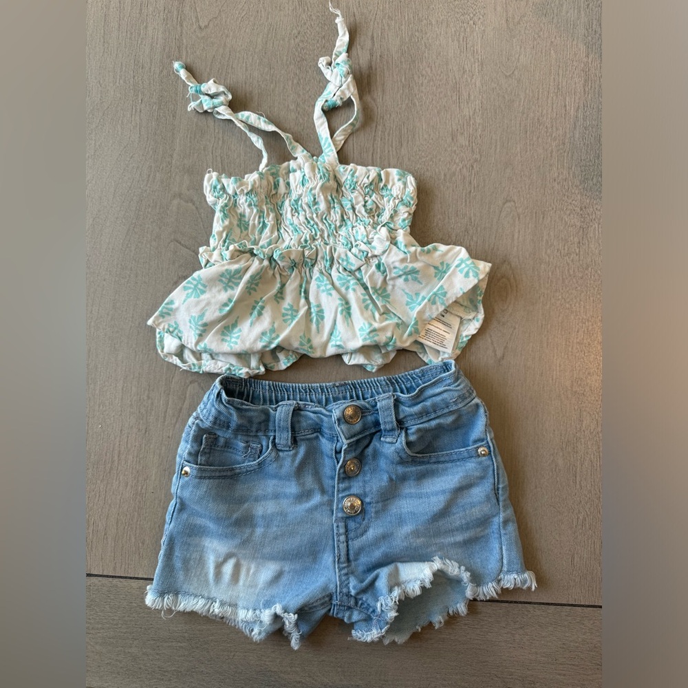 Jessica Simpson tank and Jean short set- 12m